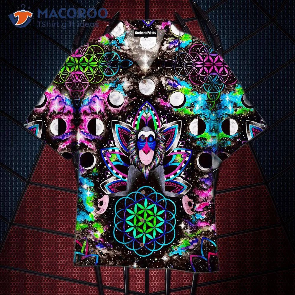 Trippy Hamsa Colorful Textured Hawaiian Shirts