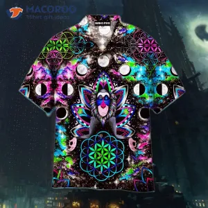 Trippy Hamsa Colorful Textured Hawaiian Shirts