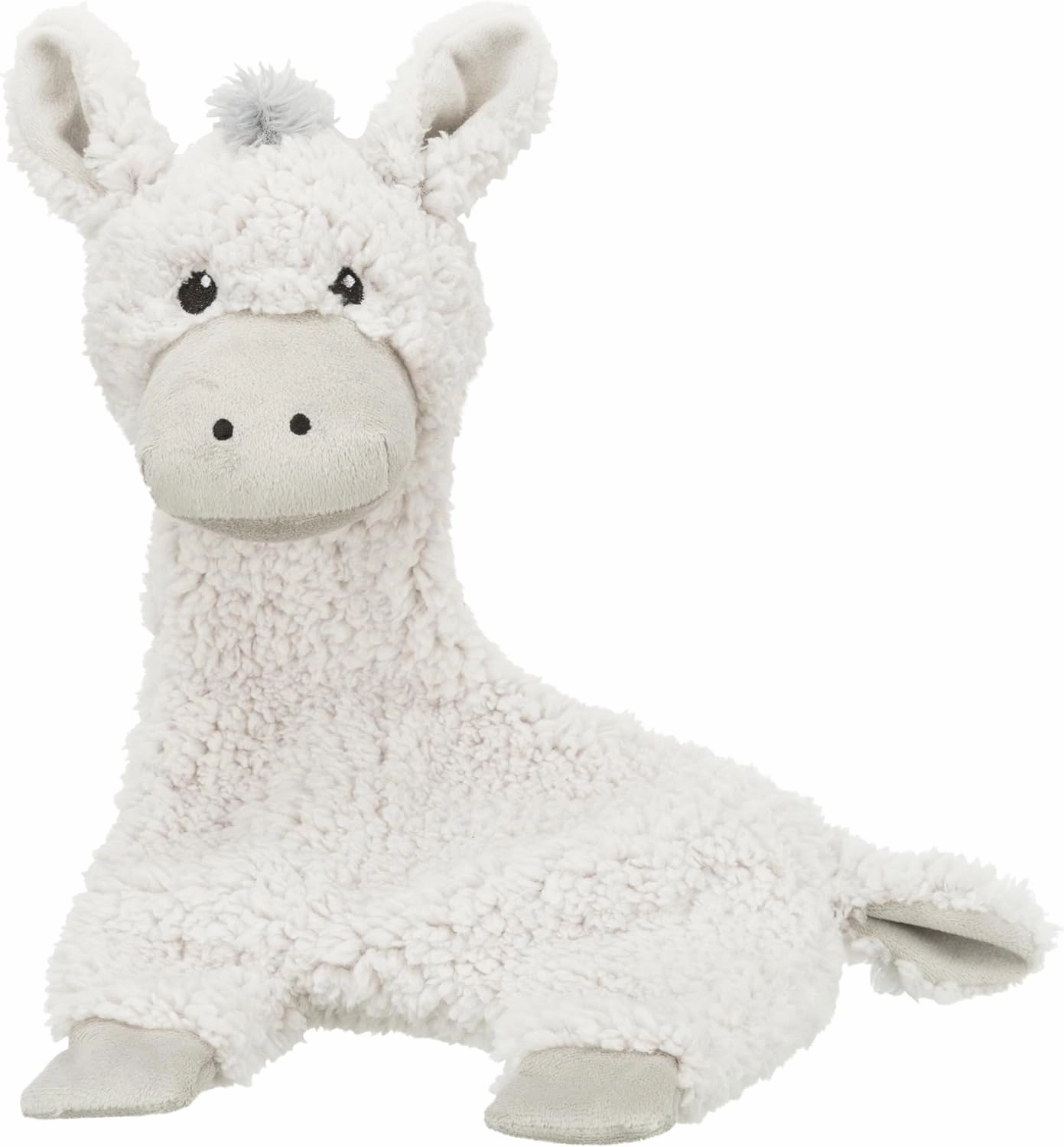 TRIXIE Be Eco Elenor The Donkey Plush and Crinkle Dog Toy for All Dogs, 16" No Stuffing with Squeaker Toy, 94% Recycle Material