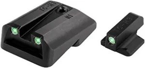 Truglo Tritium Handgun Sight High-Visible Front & Rear Night Sights with Daylight White Dots & Low-Light Tritium Glowing Green Dots, Compatible with 1911 Handguns