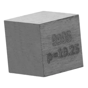 Tungsten Density Cube for Science Education High-Density Metal Element Cube Engraved Element for Classroom Teaching and Experiments Educational Tool for Students and Collectors