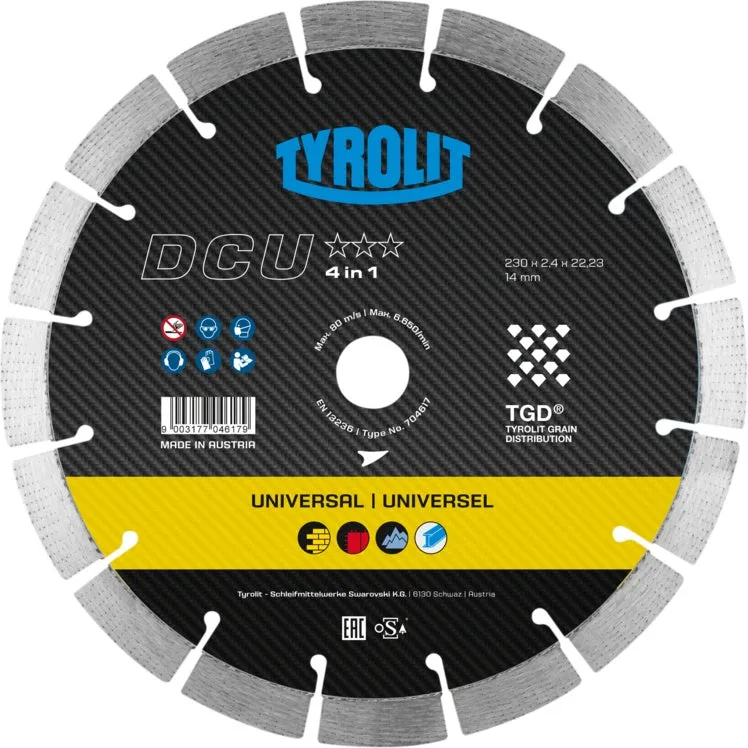 TYR Blade TGD DCU3 4-in-1 Universal 230x2.4mm