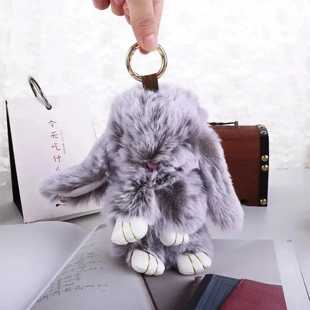 Ultra-Furry Bunny Plush Keychain