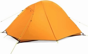 Ultralight Camping Tent 2 Person with 2 Doors Easy Set Up Double Layer Waterproof Tent for Hiking Outdoor Tents for Camping (Orange 215X135X105cm)