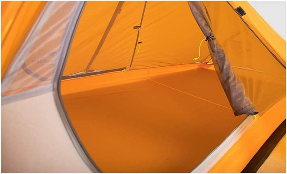 Ultralight Camping Tent 2 Person with 2 Doors Easy Set Up Double Layer Waterproof Tent for Hiking Outdoor Tents for Camping (Orange 215X135X105cm)