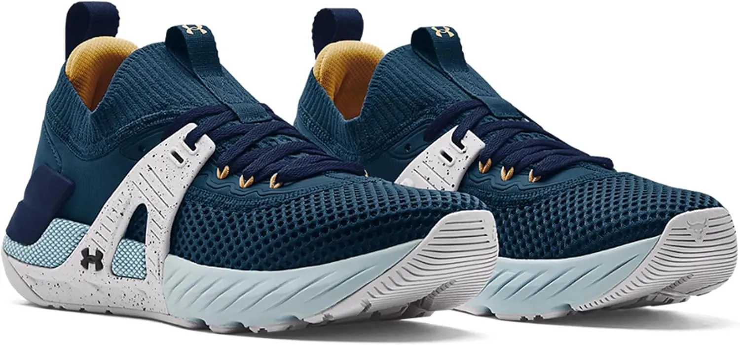 Under Armour Men's Project Rock 4 Training Shoe (Blue/Blue, us_Footwear_Size_System, Adult, Men, Numeric, Medium, Numeric_10)