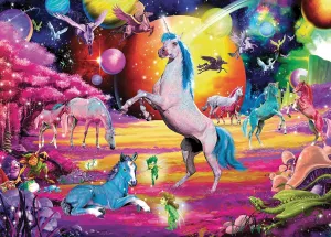 Universe of Unicorns Rainbow Fantasy Puzzle for Adults and Kids | 1000 Piece Jigsaw Puzzle Toy | Interactive Brain Teaser for Game Night | 28 x 20 Inches