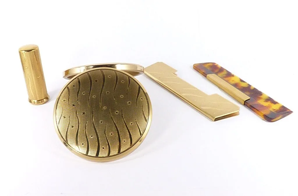Unused Cased Melissa Brand Compact Mirror Set 1950s