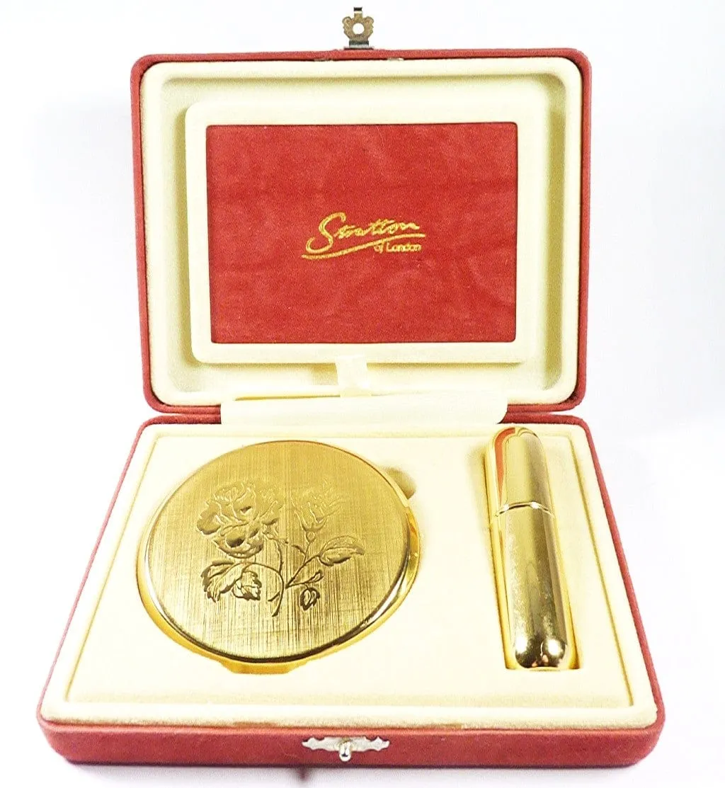 Unused Vintage Stratton Makeup Compact Gift Set 1990s