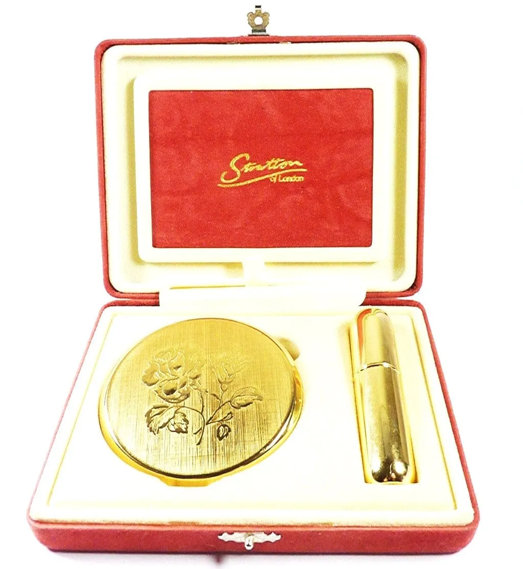 Unused Vintage Stratton Makeup Compact Gift Set 1990s
