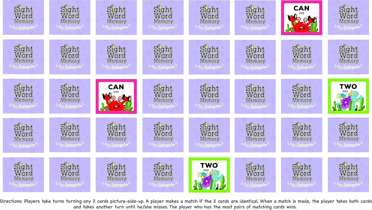 Urban Supply Sight Word Memory Game / Matching Game. Reading & Language Building for Grades Pre-Kindergarten Through Second Grade. Early Children's Educational Learn to Read (Pre-Kindergarten)