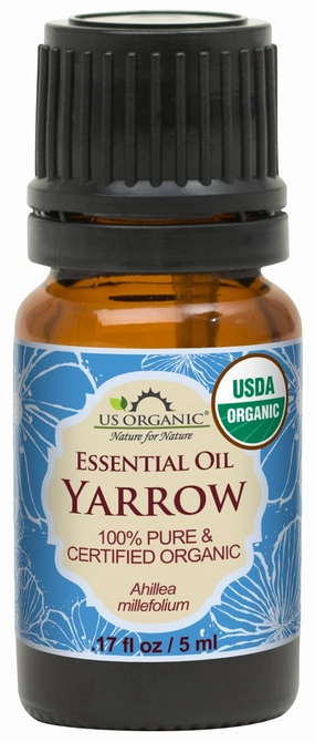 US Organic 100% Pure Yarrow Essential Oil, USDA Certified Organic, Steam Distilled, Achillea Millefolium, Therapeutic Grade, Calming & Soothing, Skin Care & Aromatherapy, Sourced from Bulgaria (5 ml)