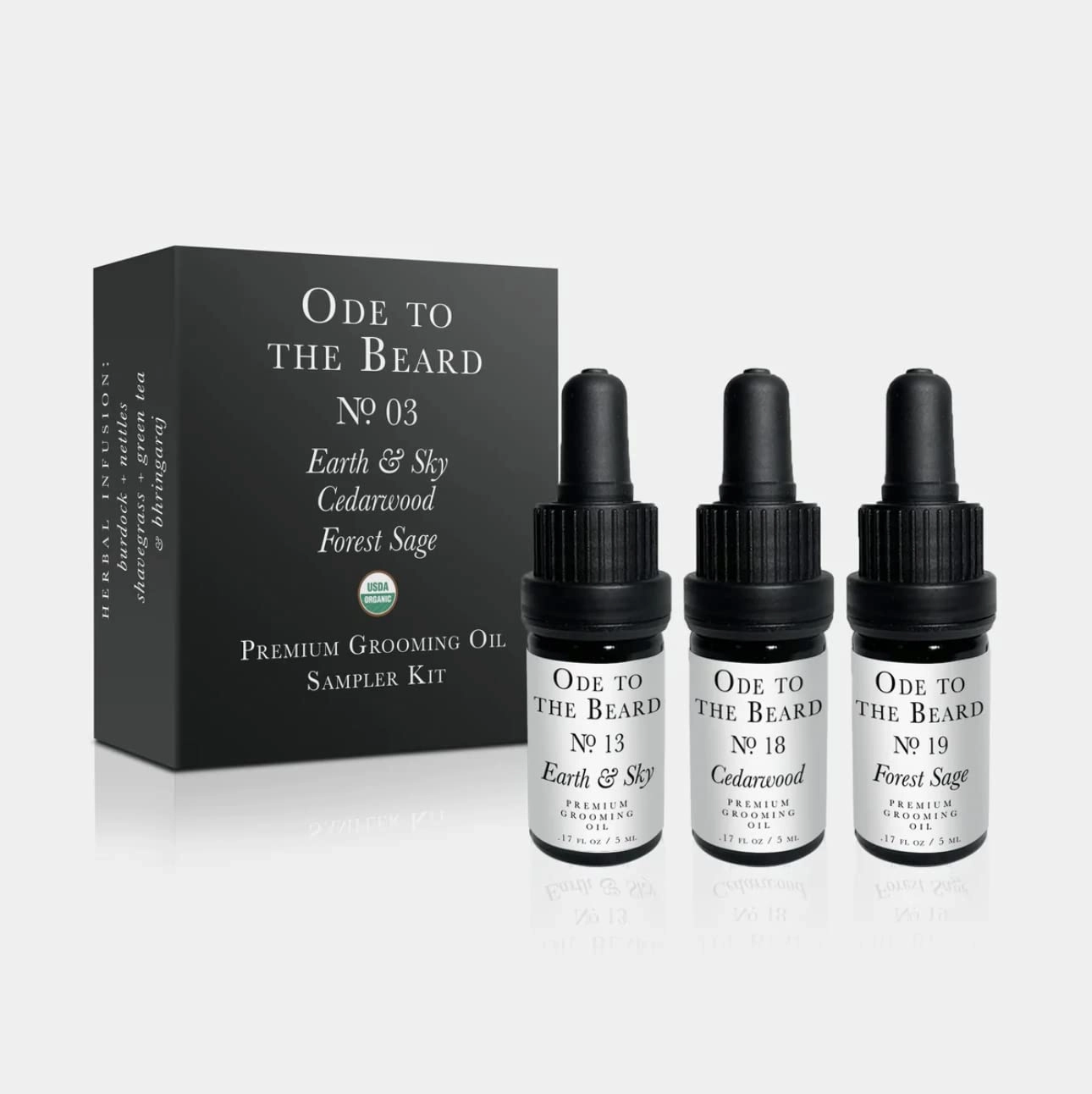 USDA Organic Beard Oil Discovery Kit, 3-in-1 Premium Men’s Grooming Kit: Beard Oil, Pre-Shave Oil & Aftershave Beard Balm, For Beard Growth, Beard and Mustache Conditioning