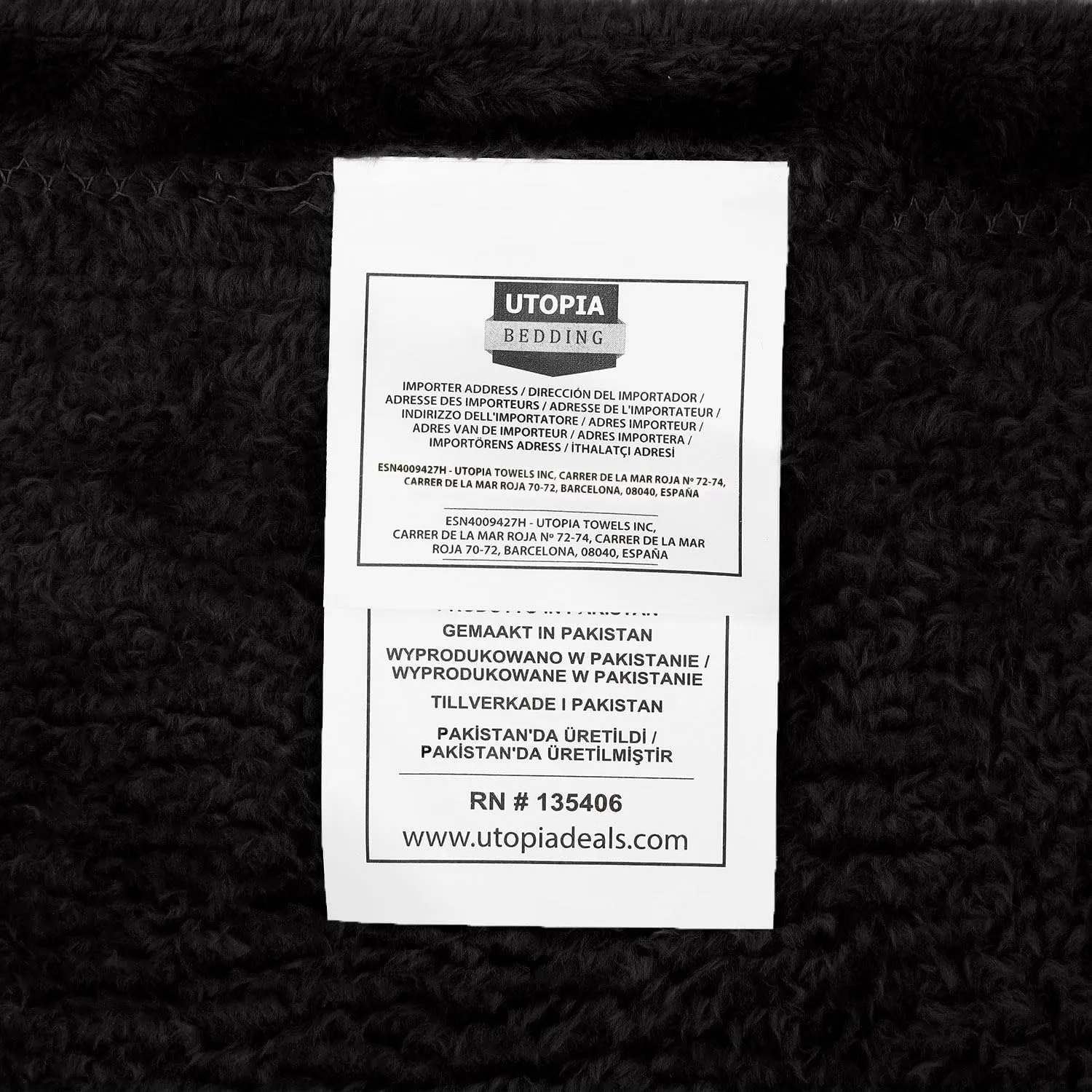 Utopia Bedding Fleece Blanket Queen Size Black 300GSM Luxury Anti-Static Fuzzy Soft Microfiber Bed Blanket (90x90 Inch)