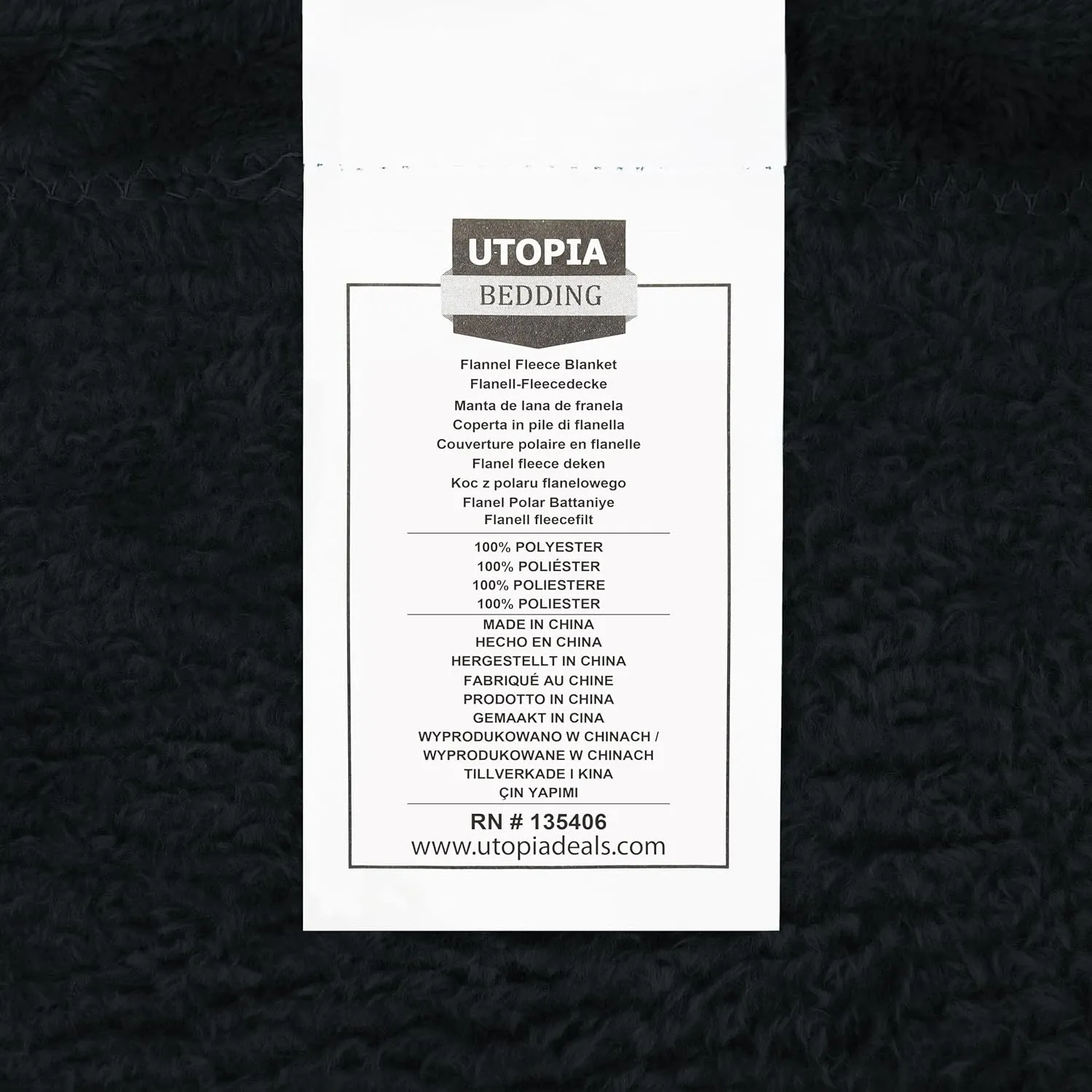 Utopia Bedding Fleece Blanket Queen Size Black 300GSM Luxury Anti-Static Fuzzy Soft Microfiber Bed Blanket (90x90 Inch)