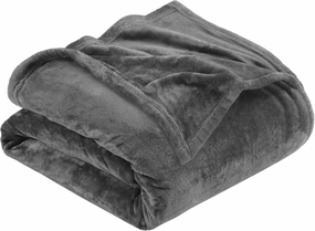 Utopia Bedding Fleece Blanket Queen Size Grey 300GSM Luxury Anti-Static Fuzzy Soft Microfiber Bed Blanket (90x90 Inch)