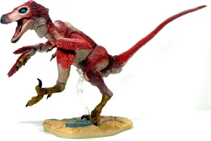 Velociraptor Osmolskae Version 2 Red - 1/6 Scale Dinosaur Action Figure -12" Articulated Collectible Miniature, Hand-Painted