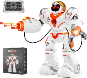 VEVOR RC Robot Toys for Kids, Battle Mode Programmable Remote Control Smart Robot with Bullets, Interactive Walking Dancing Robot for Age 3  Year Old Boys Girls Birthday Gift Present