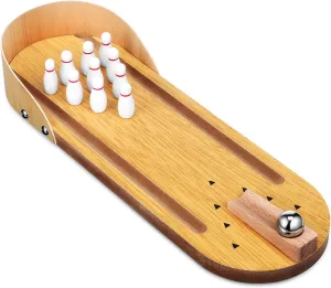 VICASKY 1 Set Set Mini Bowling Set Compact Tabletop Bowling Game for Adults Fun Indoor Party Entertainment for Family Gatherings and Portable Easy to Store