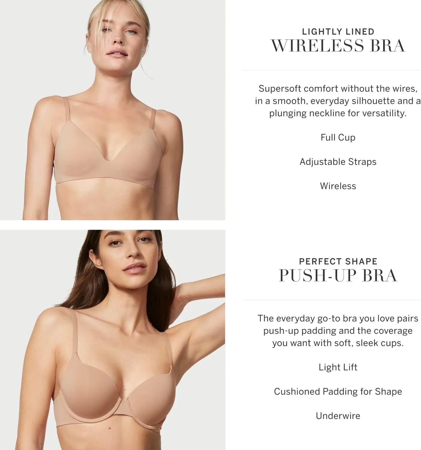 Victoria's Secret Women's Full Coverage Push Up Bra, Bras for Women (32A-38DDD)