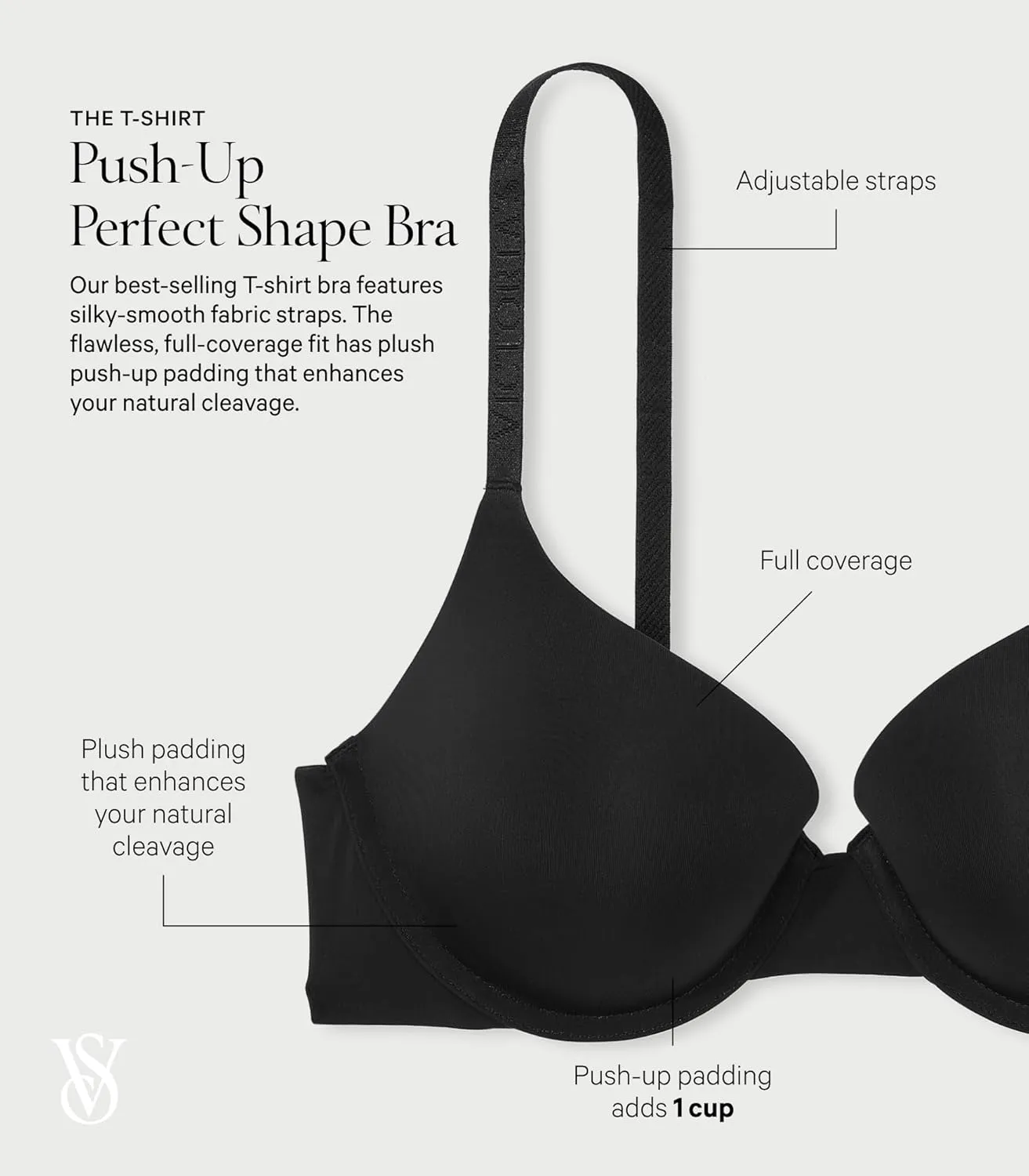Victoria's Secret Women's Full Coverage Push Up Bra, Bras for Women (32A-38DDD)