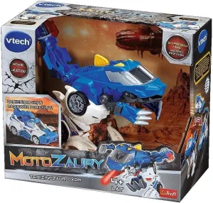 VTech Club, Motorcycles: Terizinozaur Oxor - Interactive Toy 2in1, Dinosaur Transforming into Police Carriage, for Children from 4 Years