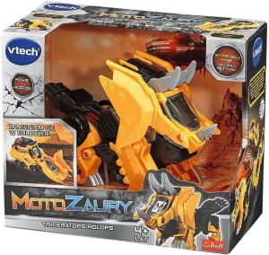 VTech Club, Motozaury: Triceratops Molops - Interactive Toy 2in1, Dinosaur Transforming into Bulldozer, for Children from 4 Years