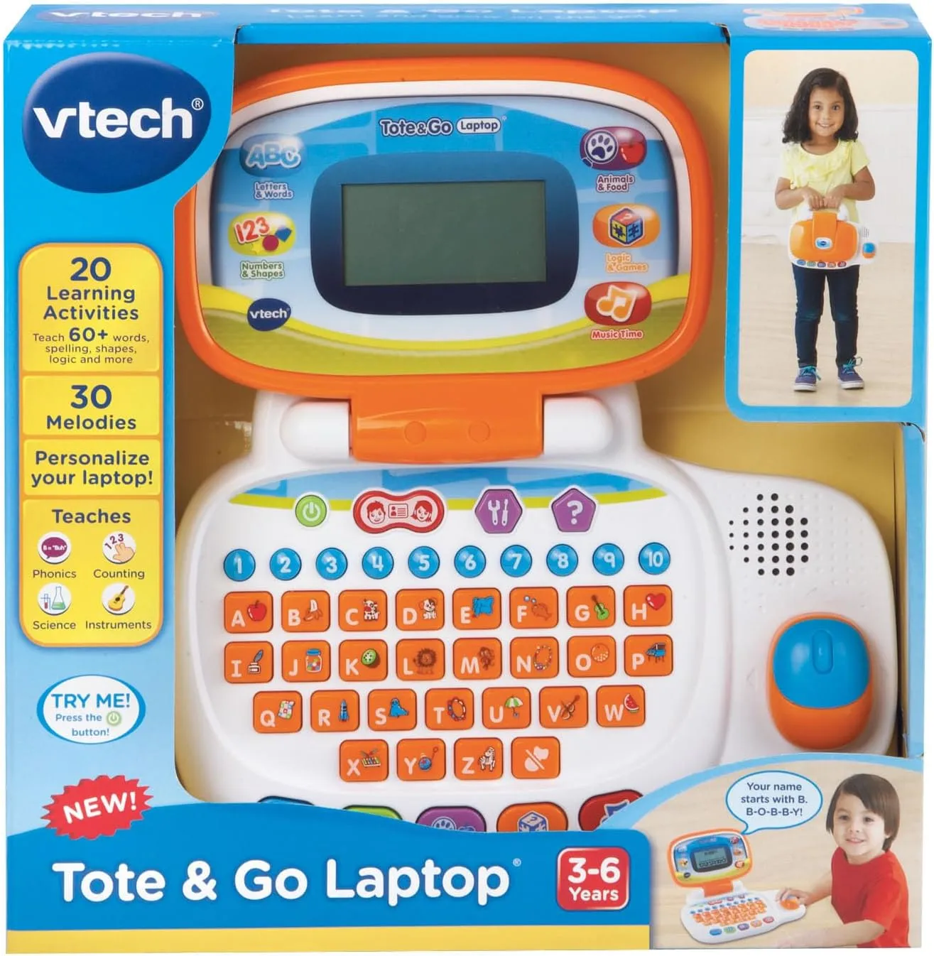 VTech Tote and Go Laptop, Orange