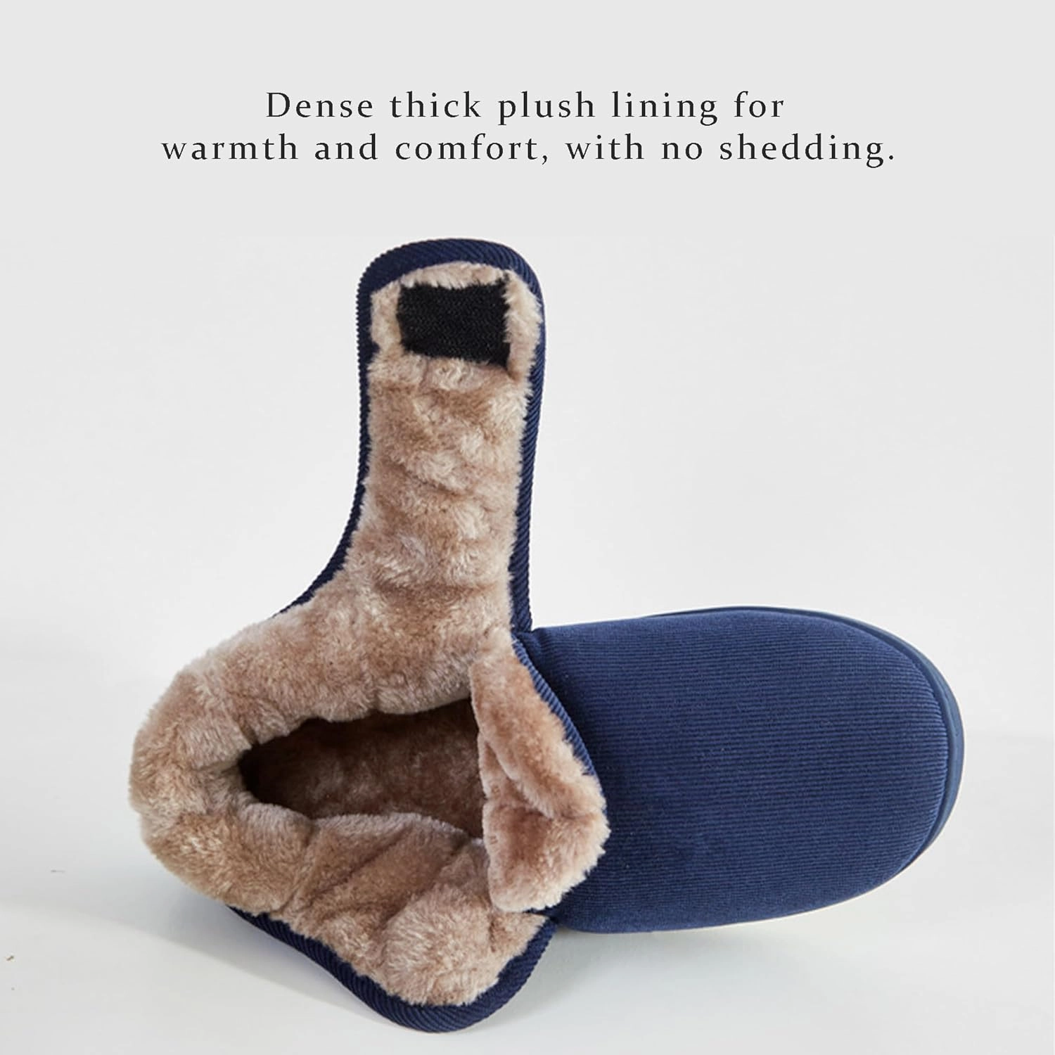 Warm Winter Slippers for Seniors – Unisex Non-Slip Indoor/Outdoor Shoes With Adjustable Hook-and-Loop