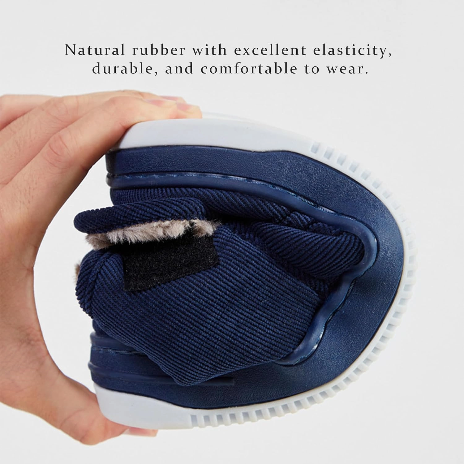 Warm Winter Slippers for Seniors – Unisex Non-Slip Indoor/Outdoor Shoes With Adjustable Hook-and-Loop