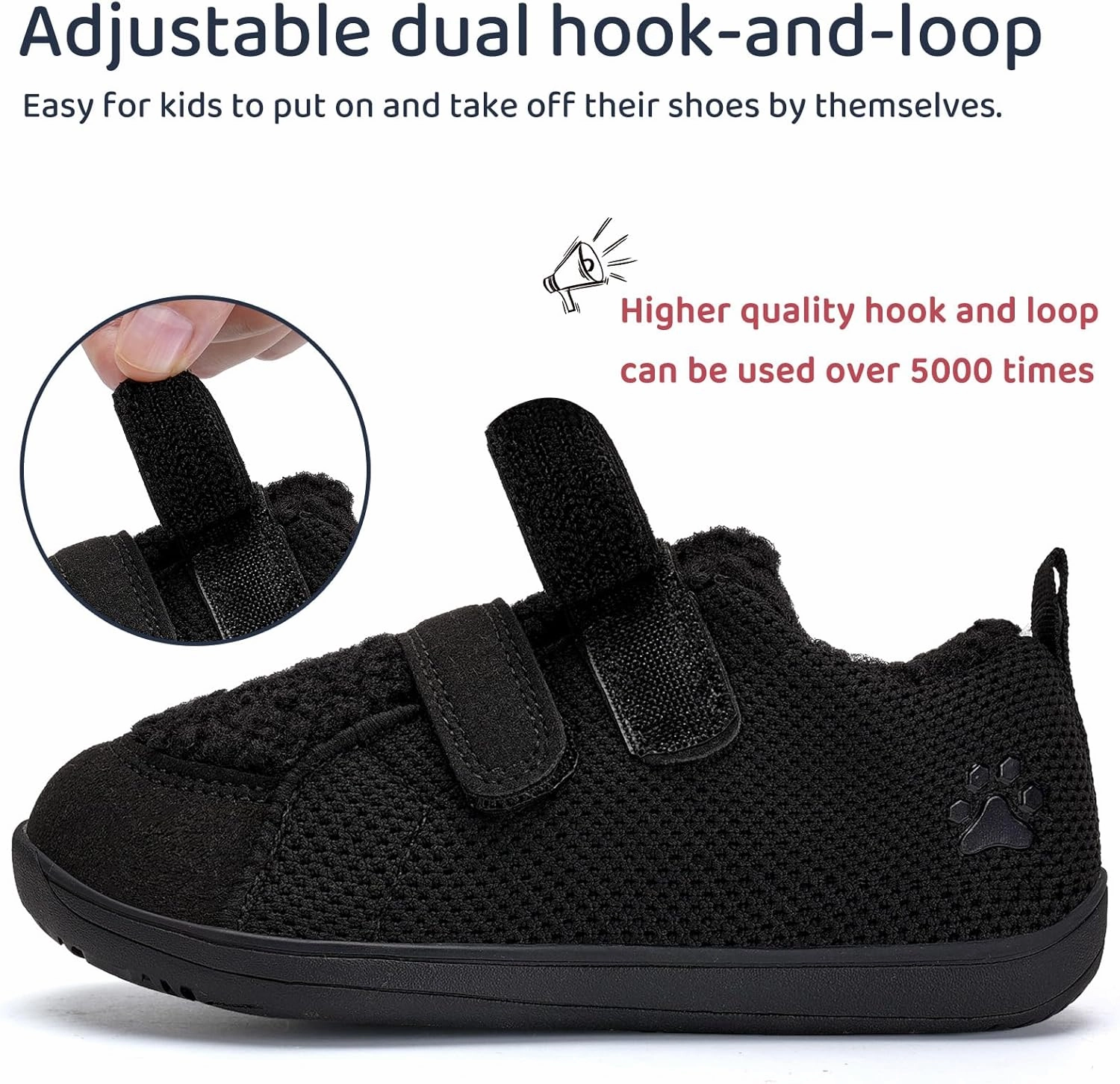 WateLves Toddler Little Kids Wide Barefoot Shoes Warm Winter House Shoes Baby Girls Boys Zero Drop Minimalist Plush Warm Sneakers for Indoor Outdoor