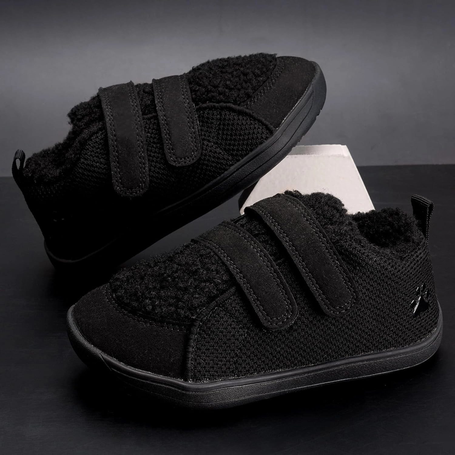 WateLves Toddler Little Kids Wide Barefoot Shoes Warm Winter House Shoes Baby Girls Boys Zero Drop Minimalist Plush Warm Sneakers for Indoor Outdoor