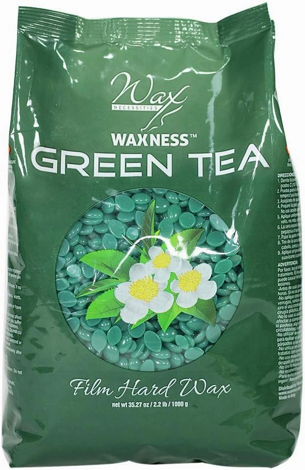 Waxness Wax Necessities Film Hard Wax Beads Green Tea 2.2 Pound
