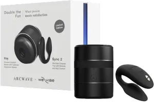We-Vibe Double The Fun Couples Pleasure Set | Wearable Vibrator for Her | Manual Stroker for Him | Adult Sex Toys | App Controlled Clitoral Stimulator | Male Masturbator | Sexual Massagers