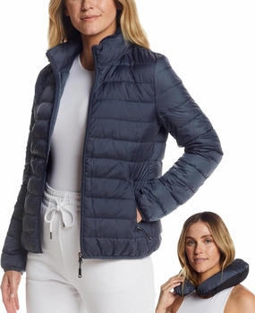 Weatherproof Womens Puffer Jackets - Packable Travel Neck Pillow Alternative Down Puffer Jacket Women (S-XXL)