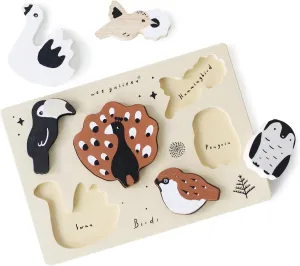 Wee Gallery Wooden Tray Puzzle Bugs, Montessori Toy for Toddlers and Preschoolers for Early Learning and Fine Motor Skill Development, Sustainable Educational Puzzle for Kids
