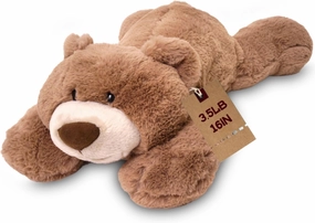 Weighted Plush Stuffed Animals,Microwavable Brown Bear Heated Stuffed Animal Heating Pads for Adults & Kids, Plush for Stress Relief for Boys Girls Birthday Parties Supplies Favor Stocking Stuffers