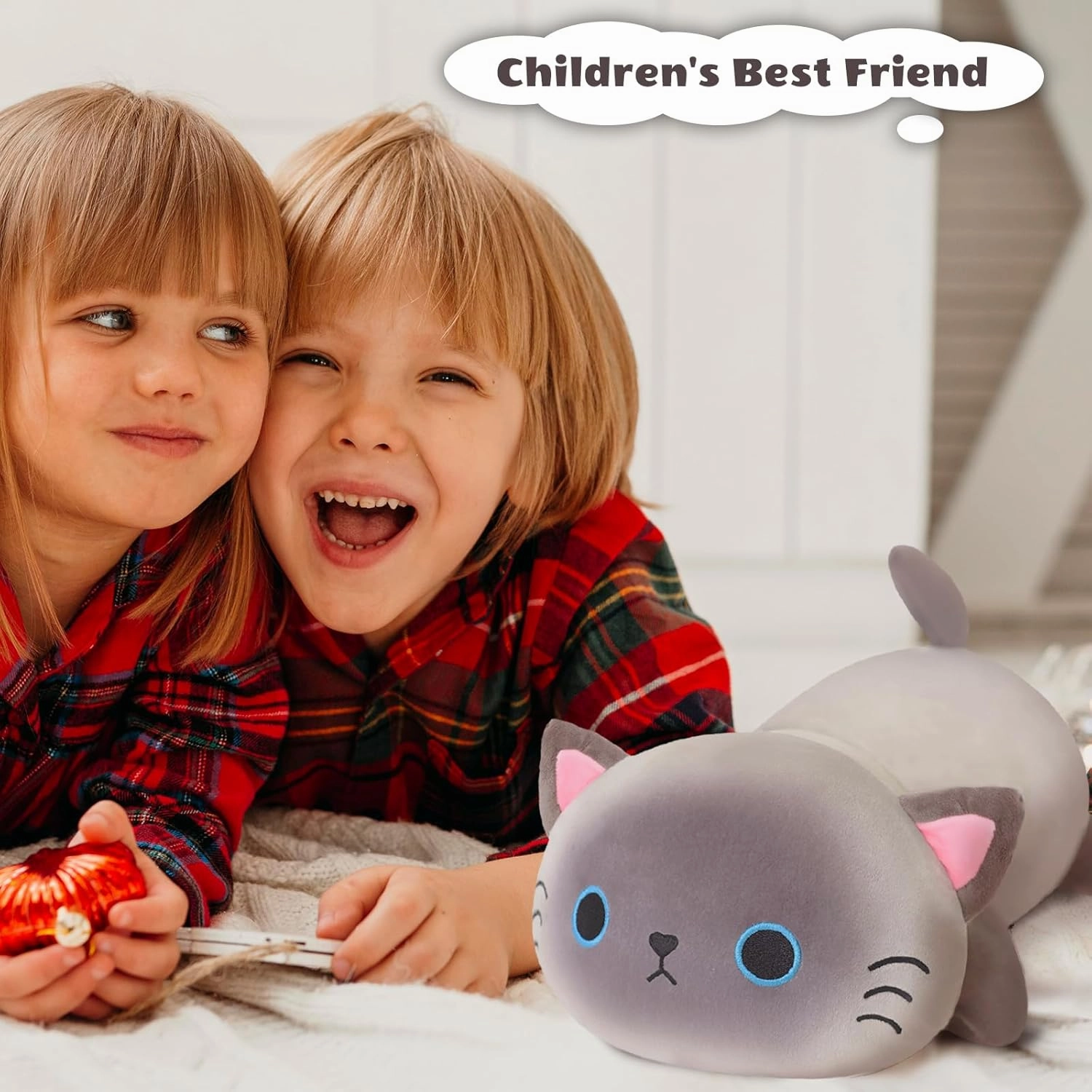 Weighted Siamese Cat Stuffed Animals, Cute Weighted Siamese Cat Plush, Soft Stuffed Weighted Plushie Pillow Gifts for Girls Boys(9.8" 0.8Lbs)