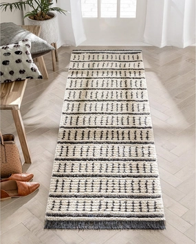 Well Woven Vihno Ivory Tribal Stripes Geometric Pattern Runner Rug 3x10 (2'7" x 7'3")