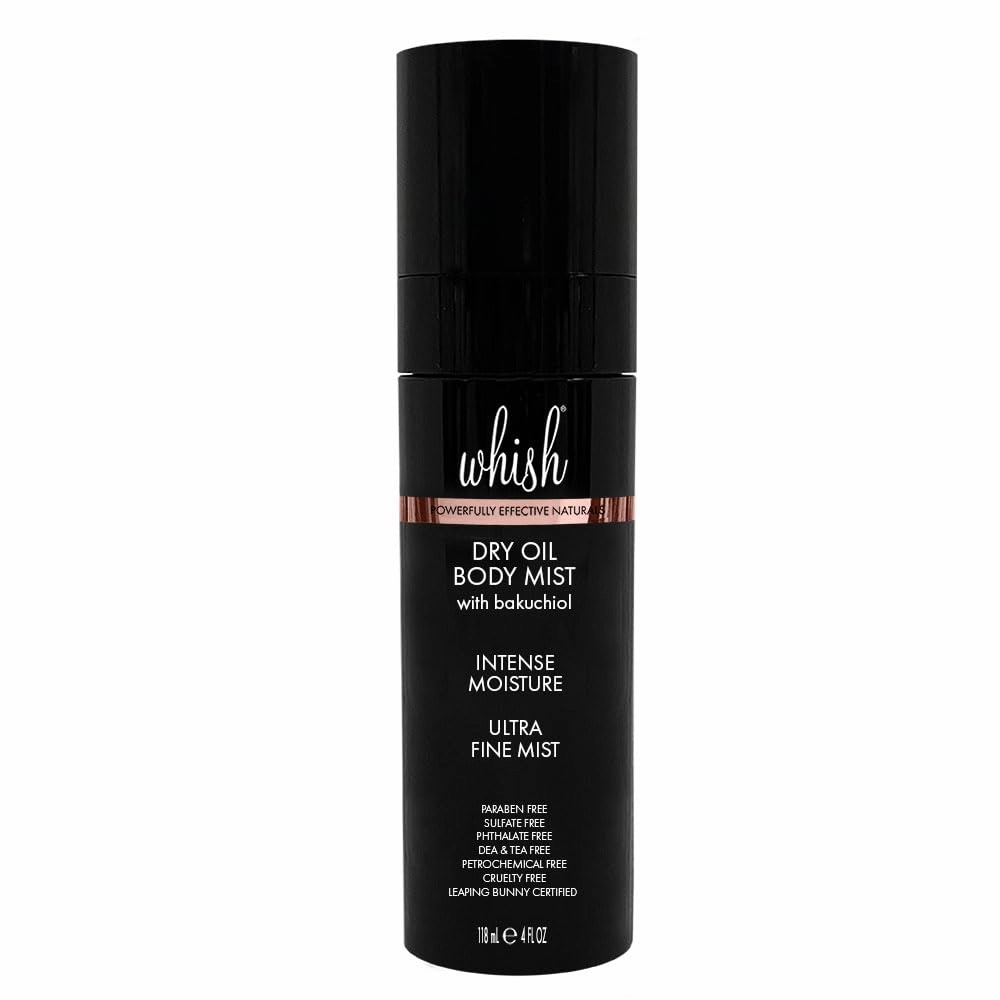 Whish Dry Oil Body Mist with Bakuchiol, 4oz