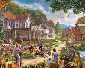 White Mountain Puzzles - Country Weekend - 1000 Piece Jigsaw Puzzle for Adults & Kids - Fun Family Activity - 24"x30"