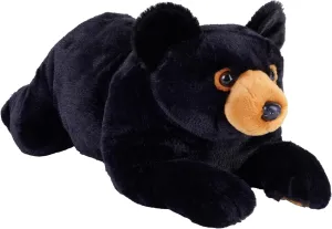 Wild Republic Earthkins Black Bear, Stuffed Animal, 15 Inches, Plush Toy, Fill is Spun Recycled Water Bottles, Eco Friendly
