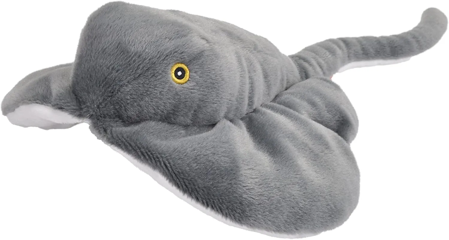 Wild Republic Ecokins, Stingray, Stuffed Animal, 12 inches, Gift for Kids, Plush Toy, Made from Spun Recycled Water Bottles, Eco Friendly, Child’s Room Décor