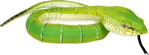 Wild Republic Snake Borneo Pit Viper, Stuffed Animal, 54 inch, Plush Toy, Fill is Spun Recycled Water Bottles