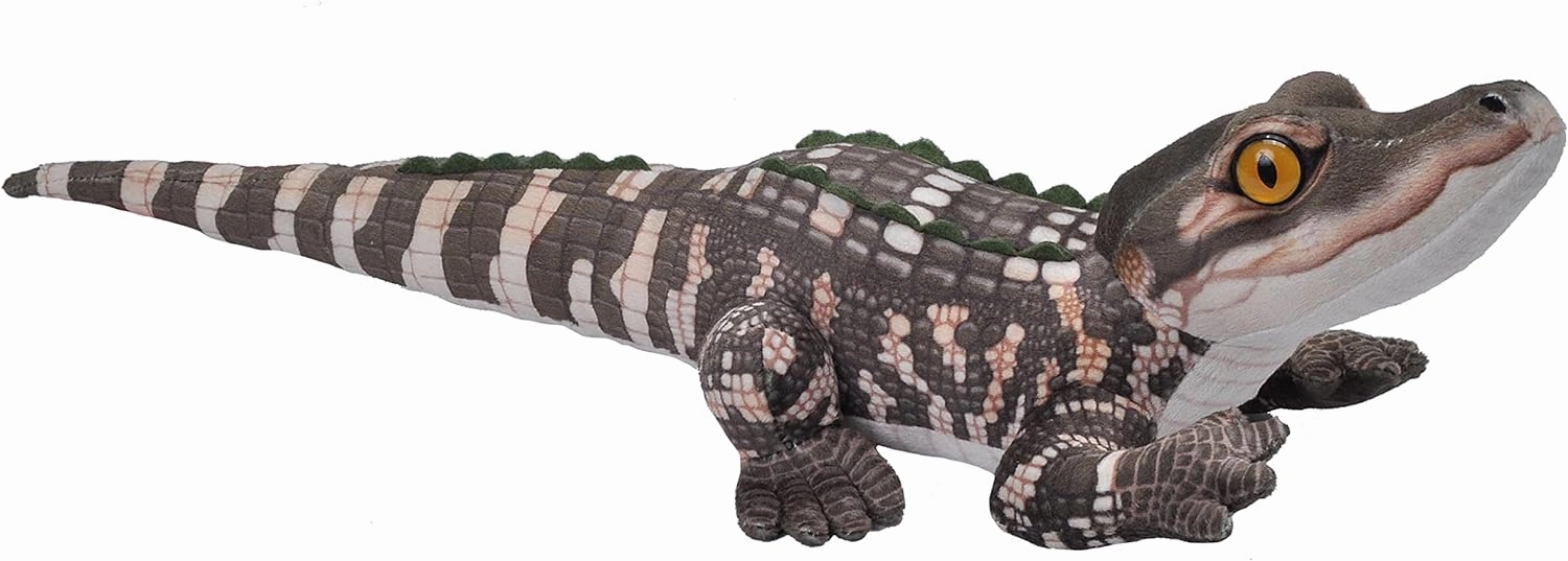 Wild Republic Living Stream Baby Alligator 12 Inches, Gift for Kids, Plush Toy, Great Novelty Gift for Fishermen and Sportsmen