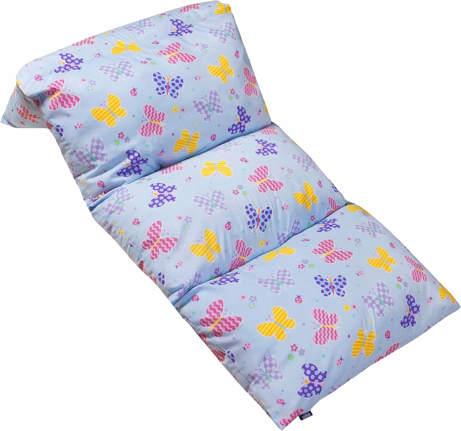 Wildkin Kids Floor Lounger – Pillow Lounger, Travel-Friendly, Ideal for Sleepovers, Fits Standard Pillows - Butterfly Garden