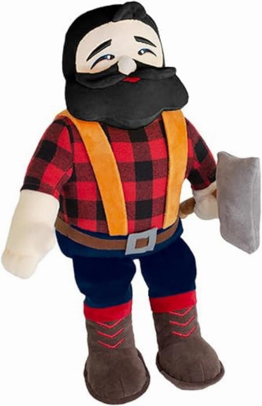 WISHPETS – Lumberjack Paul Bunyan Plush Stuffed Toy – 14 Inch Unique Soft Plaid Plushie Toy – Friendly Nature Learning Gift for Kids Toddlers