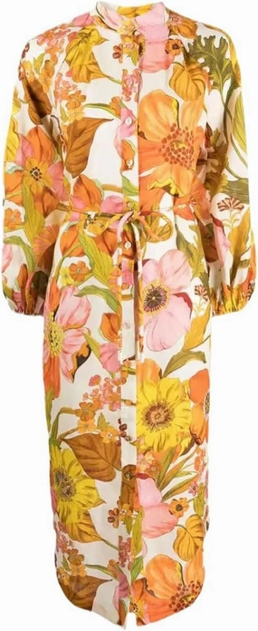 Women Button Down Long Sleeve Cover up House Dress Summer Fall Lounge Lightweight with Pockets Vintage Floral Boho Dresses