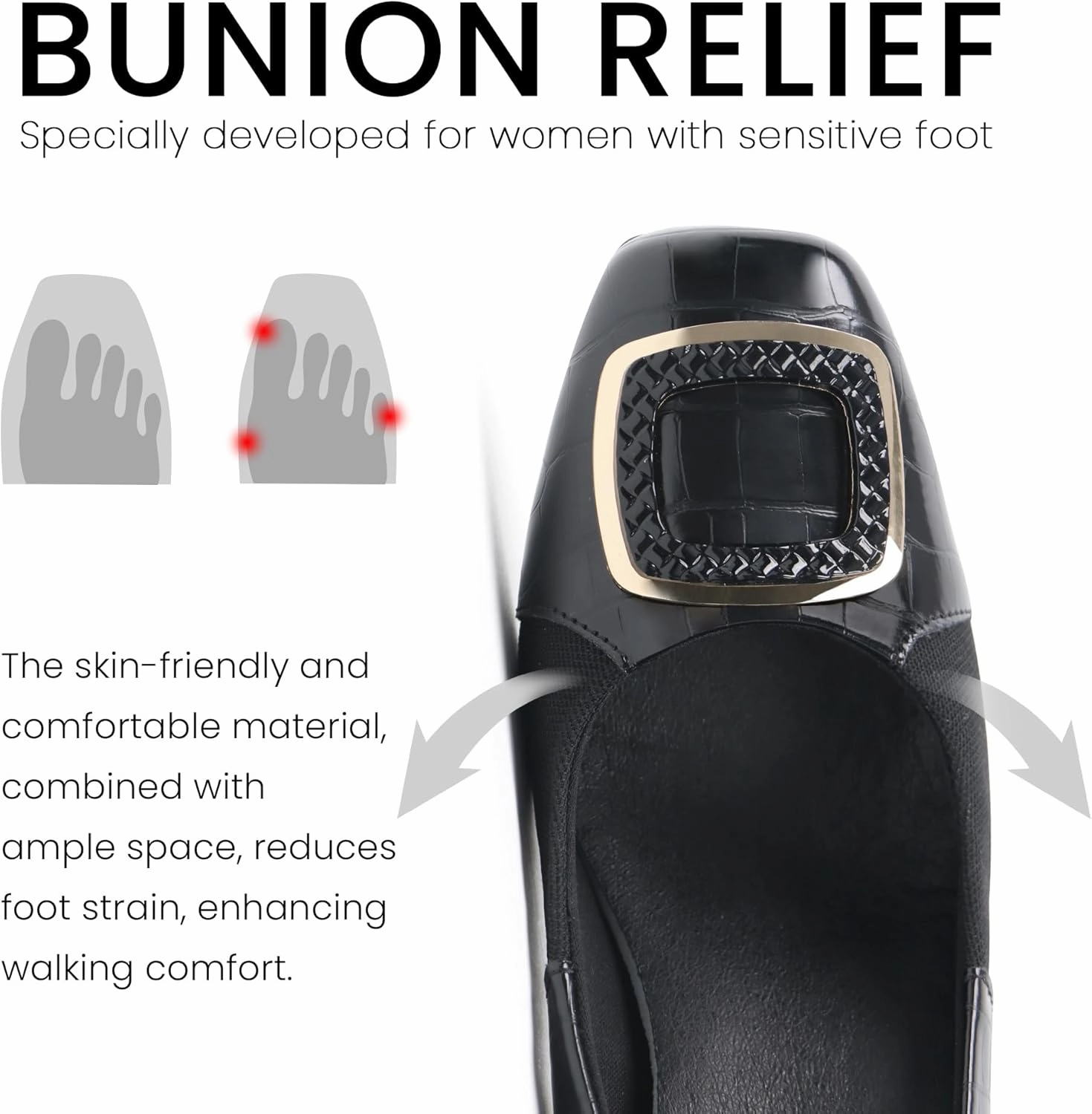 Women Dress Pumps Orthotic Heels Orthopedic Bunion Shoes