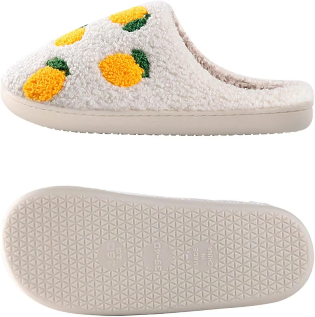 Women's Men's Strawberry Slippers Cute Fruit Home Slippers Winter Fuzzy Memory Foam Fluffy Warm House Shoes